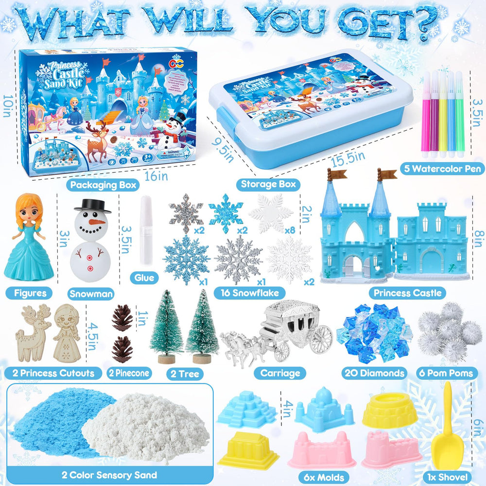 G.C Sensory Bin snowflakes and crystals decor fuels magical landscapes