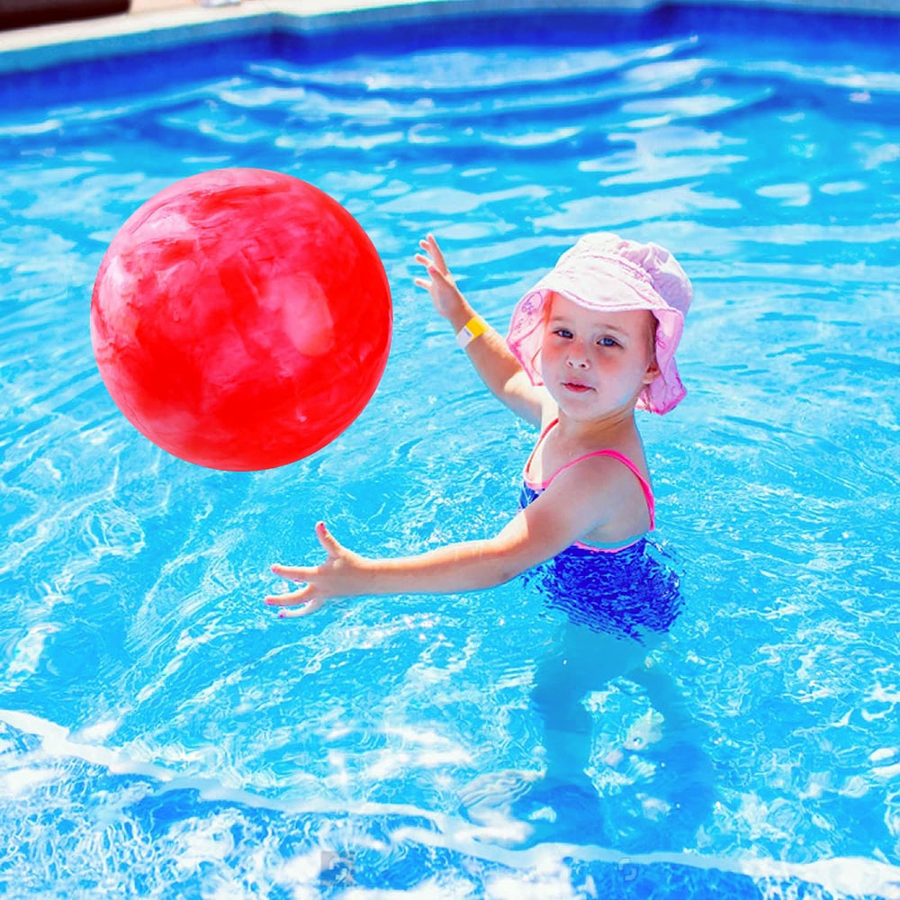 GCQJOQ marble ball 15inch red blue side view for active outdoor fun.