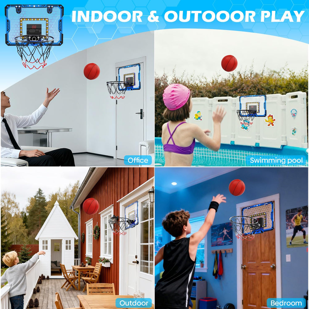 Gcobup foldable rim and backboard enable tidy storage between games.