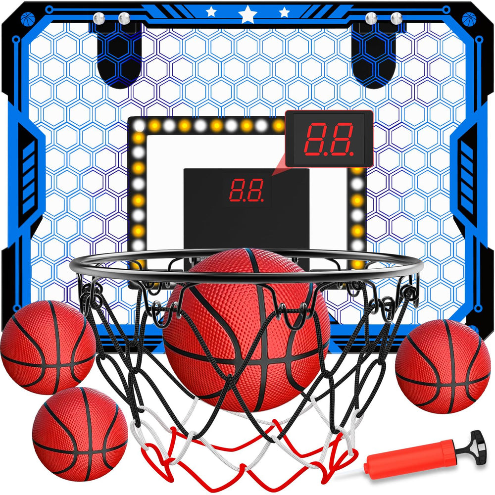 Gcobup indoor basketball hoop over the door setup for quick, tool-free installation, saving space.