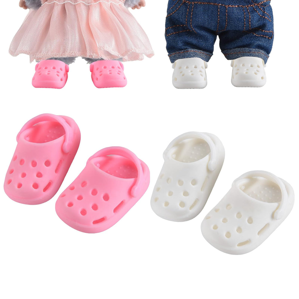 GDLSYLGHY pink doll clog on Labubu for secure fit during daily dress-up