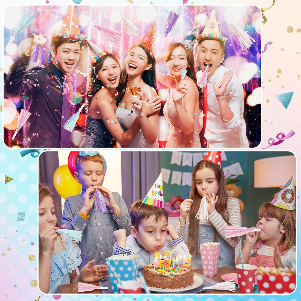 GDZRDFLH 24-piece party blowers pack boosts party ambiance.