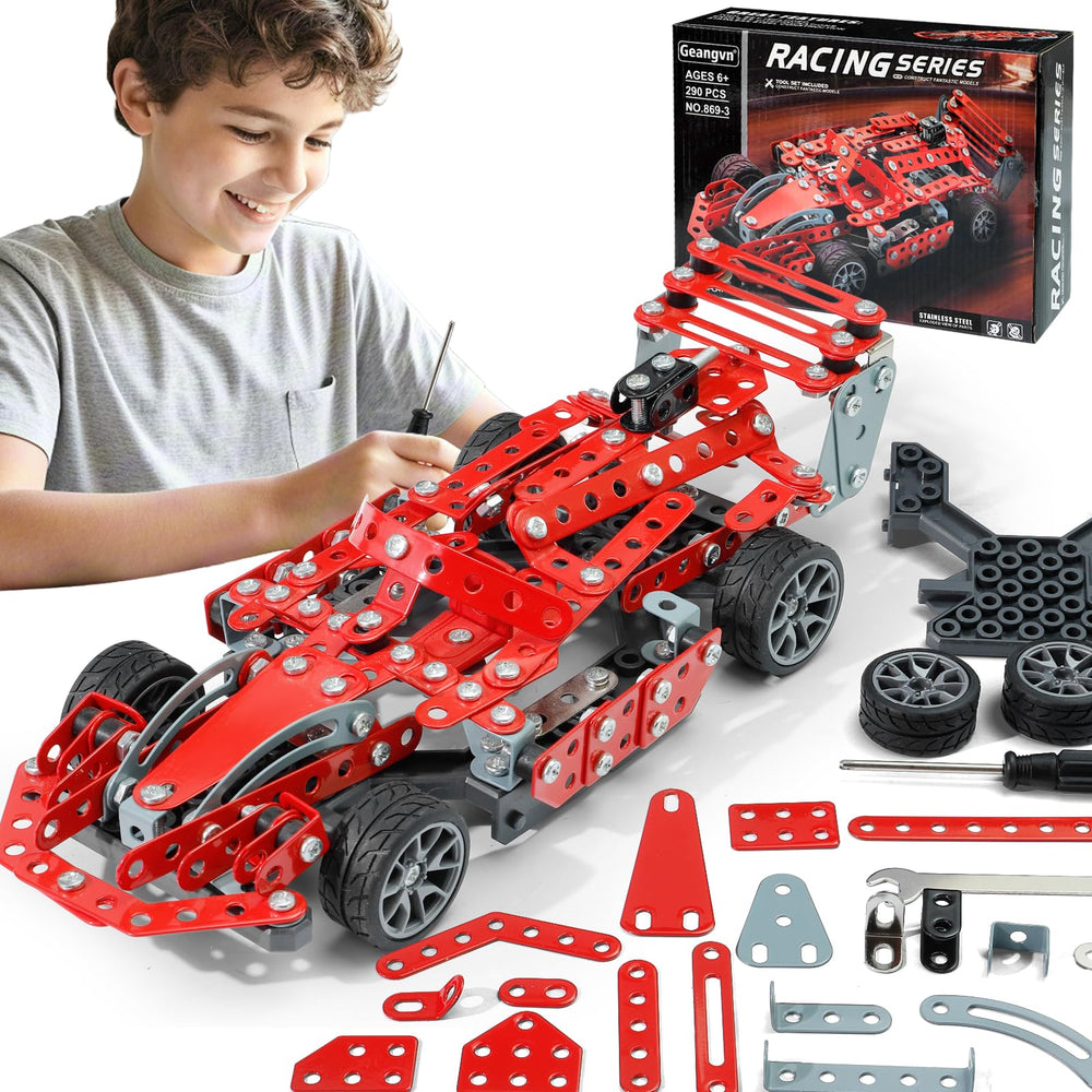 Geangvn metal model car kit red body for immersive building and display.