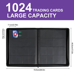GEAoffice 1024-card capacity PU leather binder supports large collections