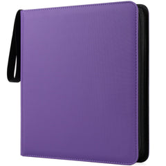 GEAoffice 12-pocket card binder purple cover offers sturdy protection for your collection.