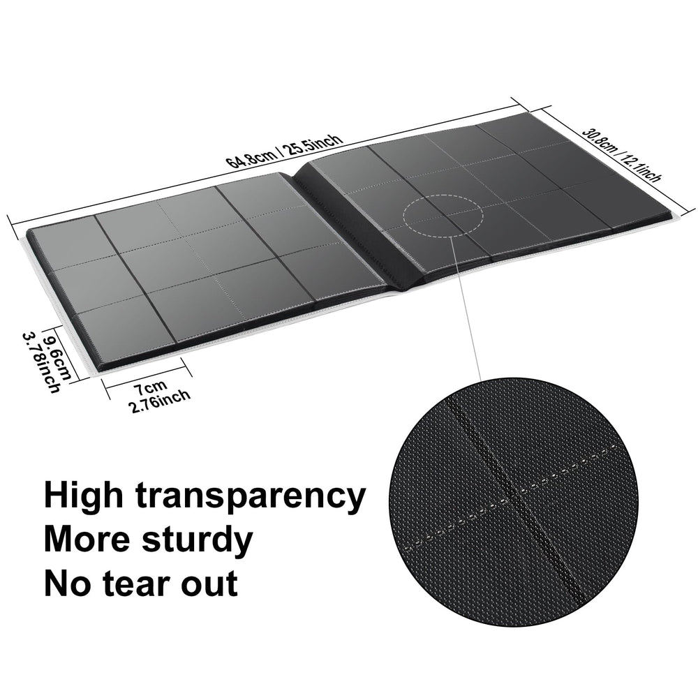 GEAoffice Elastic strap closure keeps the binder closed and cards contained.