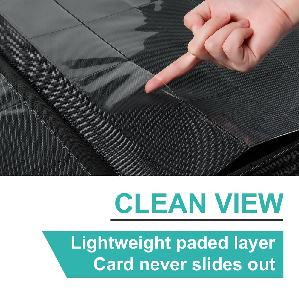 GEAoffice padded PU leather exterior provides durable protection for card collections