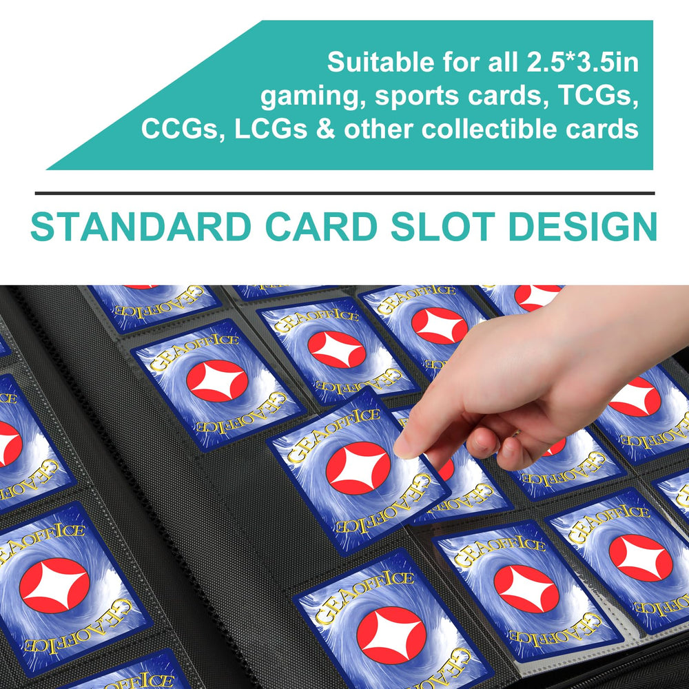 GEAoffice zippered closure keeps cards secure during transport