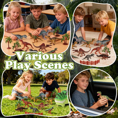 Gearvibe tree and rock playset enhances realistic dino scenery.