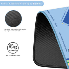 Gedgan Ocean Blue Mahjong Mat provides natural rubber comfort and durability for everyday use