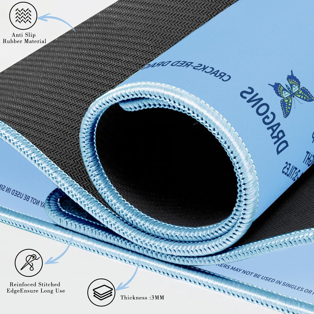 Gedgan Ocean Blue Mahjong Mat features thickened soft material for table protection