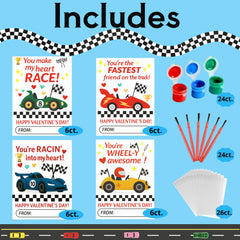 GeecozyLife DIY Valentines components arranged for classroom activities