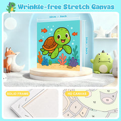 GEEHEIY framed number painting kit for kids with easy, mess-free creativity