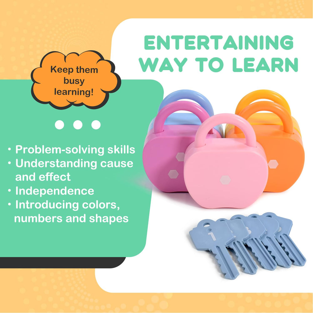 GEERAY ABS plastic locks and keys ensure durable classroom or home play.