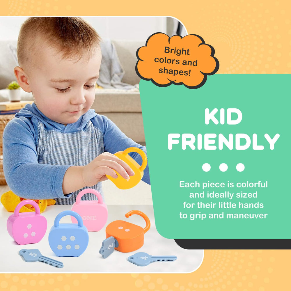 GEERAY apple-lock cards show numbers and colors for counting activities.