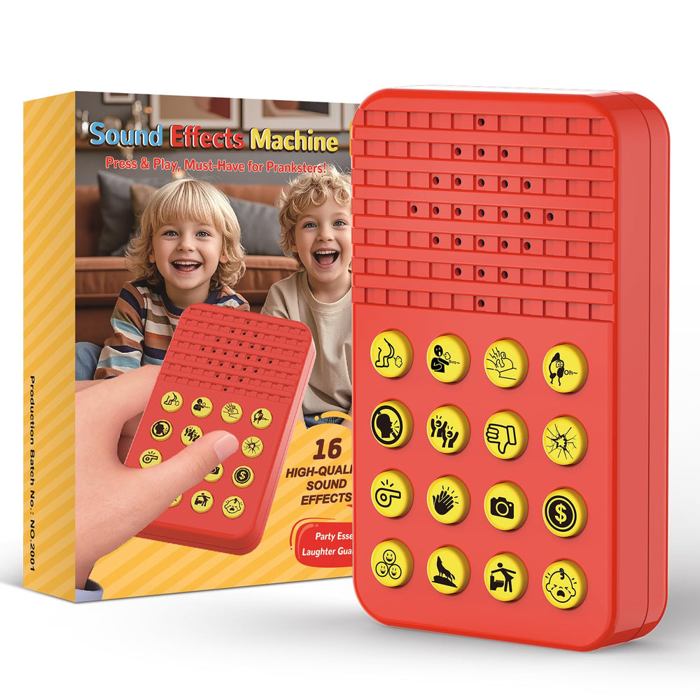 Geeray Sound Effects Machine pocket-size prank toy for travel fun.