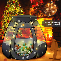 GeerWest pop-up princess play tent enables quick setup for on the go fun.