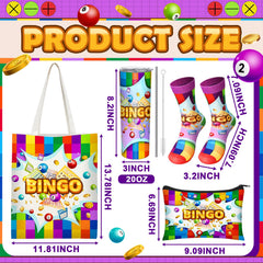 Geiserailie bingo tote bag offers roomy storage for accessories on the go.