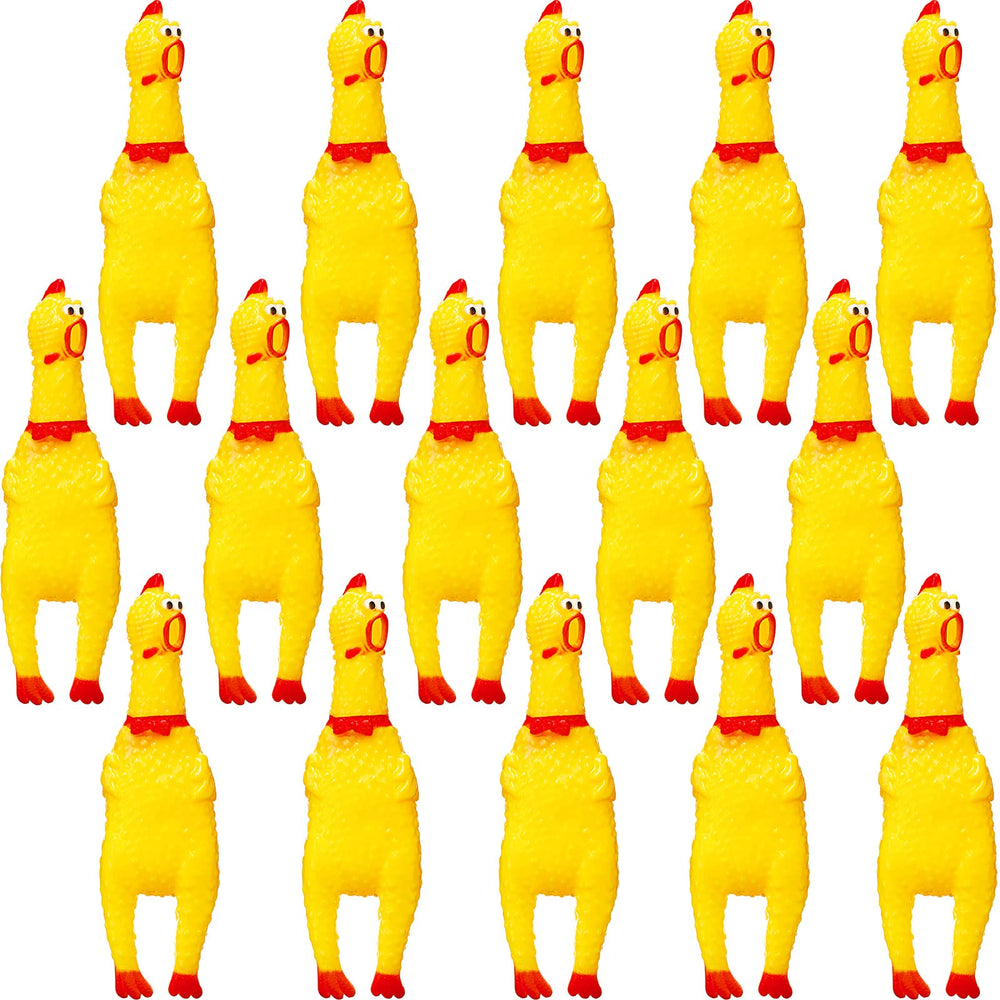 Gejoy 15-pack screaming chicken noisemaker for playful pranks and shared laughs.