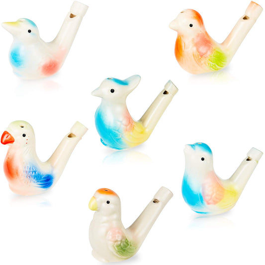 Gejoy ceramic bird water whistle in vivid colors for playful party favors