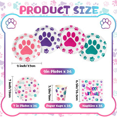 Gejoy dog-paw napkins absorb spills with soft feel.