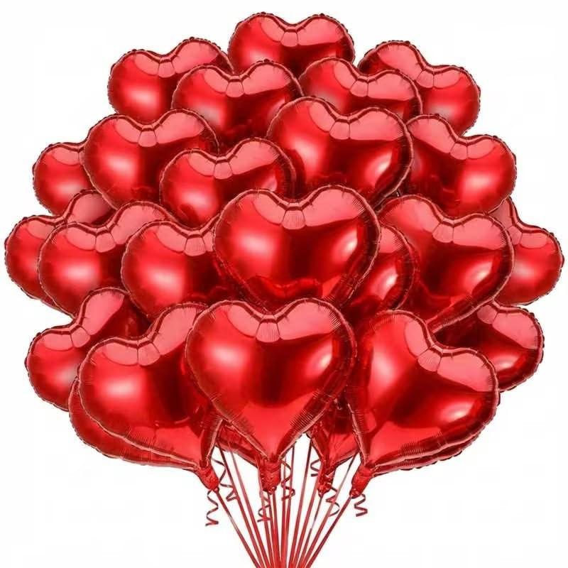 Gejoy 18-inch red heart foil balloon for romantic Valentine decor and photo-worthy moments
