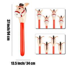 Gejoy four-pack inflatable stick horses are great for sharing at celebrations.