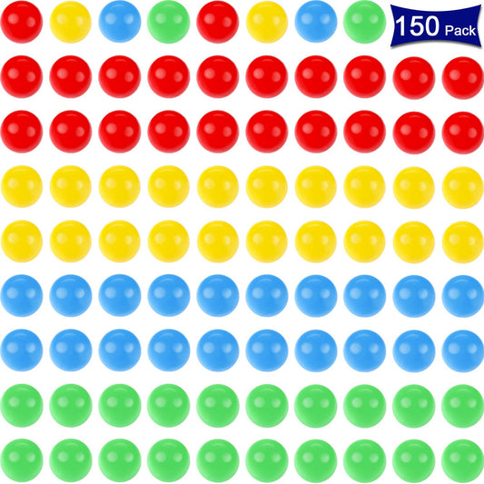 Gejoy multi-color game marbles in a 150-pack for replacement and color learning