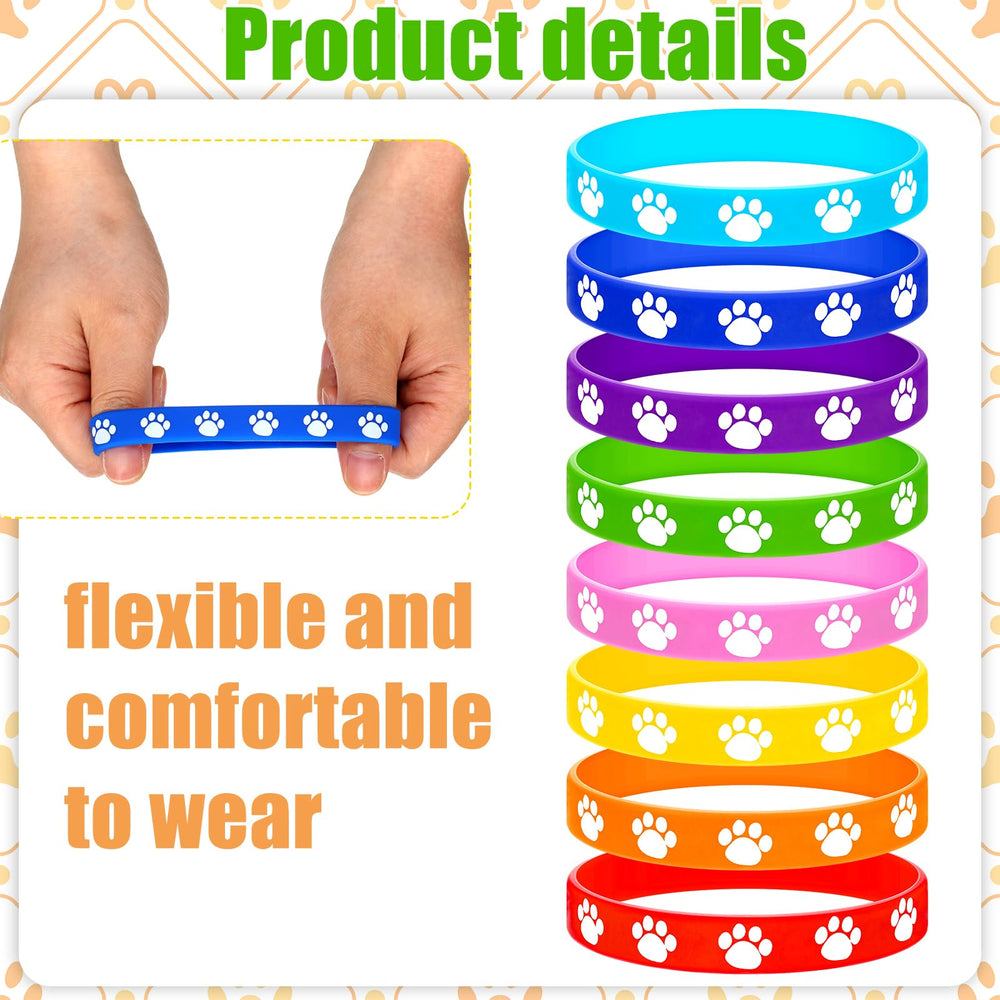 Gejoy paw-print bracelet on wrist demonstrates comfortable, all-day party accessory