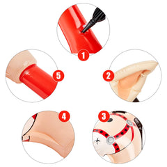 Gejoy PVC inflatable horsehead stick delivers durable, lightweight décor.