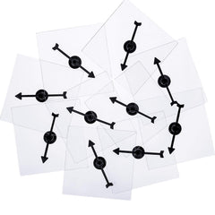 Gejoy transparent spinner set for classroom use with ten pieces