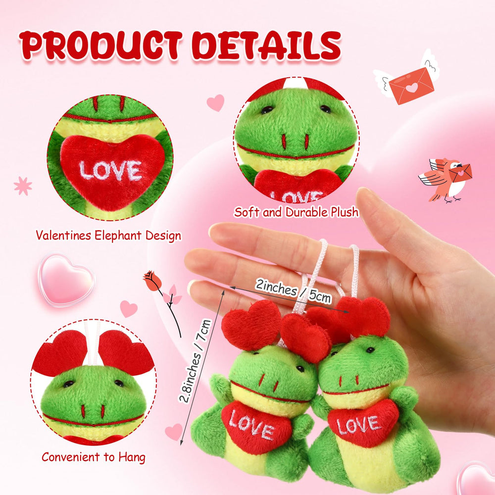 Gejoy pack of 24 mini plush frogs for classroom use and gifts.