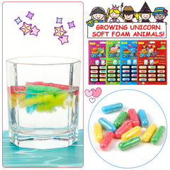 Gejoy water capsules grow sea creature foam figures for tactile bath play.