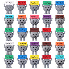 Gejoy You Rock mini stone desk decor with colorful, motivating message.