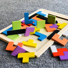 GEKELI wooden hexagon puzzles stimulate tactile problem solving
