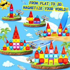 GEKETY magnetic tiles sensory play enhances fine motor skills and pattern recognition.
