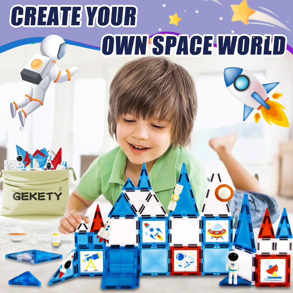 GEKETY space figures invite storytelling and collaborative construction sessions.