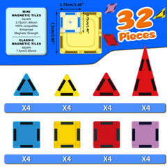 GEKETY STEM magnetic tiles colorful shapes boost early learning and problem solving.