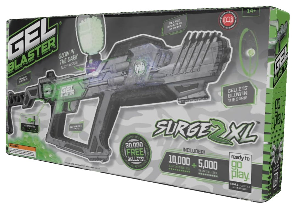 Gel Blaster Surge XL 2 side view showing built-in glow activator for night missions