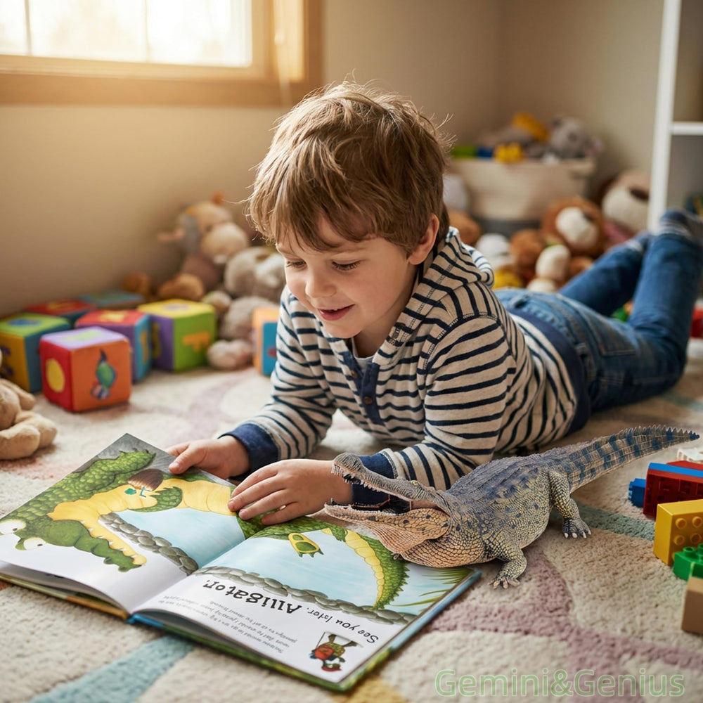 Gemini&Genius crocodile toy supports imaginative storytelling and learning.