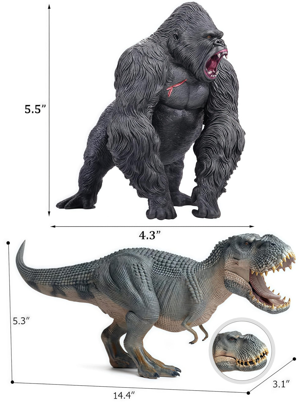 Gemini&Genius stand-up dino figurine for display and play
