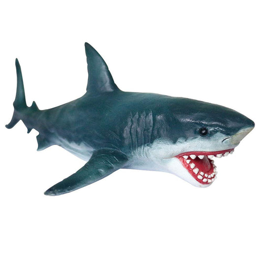 Gemini&Genius Great White Shark figurine with lifelike jaw and skin details for ocean play.