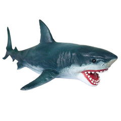 Gemini&Genius Great White Shark figurine with lifelike jaw and skin details for ocean play.
