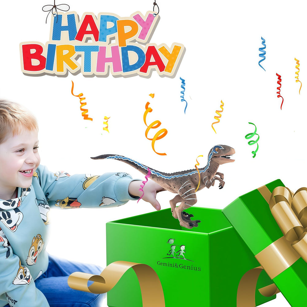 Gemini&Genius Velociraptor crafted from eco-friendly ABS for safe, lasting fun.