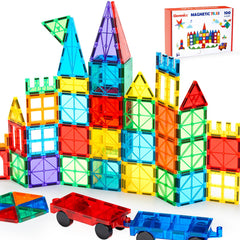 Gemmicc magnetic tiles 98-piece set for creative building