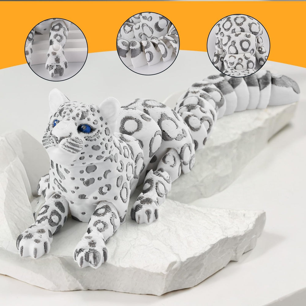 GemmiCho desk decor snow leopard adds stylish wildlife presence to your workspace.