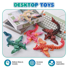 Gemmicho winged dragon poseable toy for imaginative play