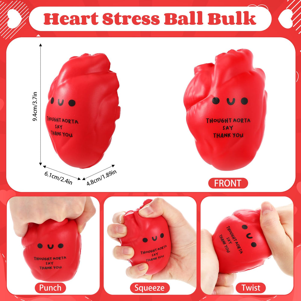 Gemscream foam red heart stress ball for mindful squeezing and focus