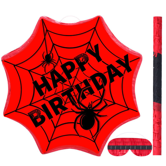 Gemscream red spider pinata, a bright centerpiece for a playful party activity.