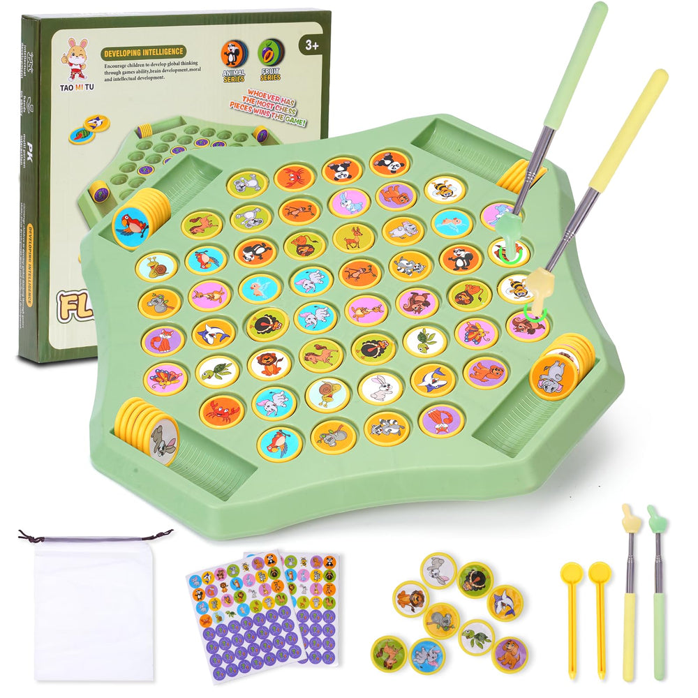 Gencokok Animal Flip Chess Board with colorful animal art for engaging learning.